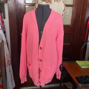 Pink zenana cardigan sweater